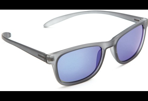 B&S zonnebril voor kinderen 10 tot 12 jaar grijs met blauw/lila verspiegeling