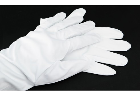 Microvezel handschoenen - wit - medium