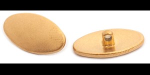 Titanium schroefpad gematteerd goud allergievrij 13 mm