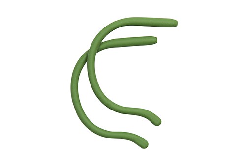 Siliconen kruloortip voor kinderen groen Ø 1,3 tot 1,4 mm
