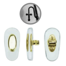 Siliconen insteek pads RayBan goud kern 16 mm - Optiplus, optiekgroothandel