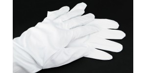 Microvezel handschoenen - wit - large