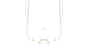 Complete glasbrilset met monoblock veren goud