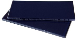 Acetaatplaten donkerblauw/transparant 150 x 6 x 65 mm