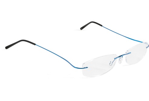 Glasbril van Beta-titanium met Monoblockveren, blauw