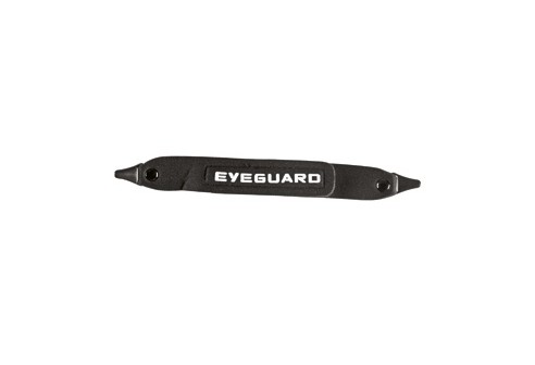 Eyeguard hoofdband zwart, kort, voor bril met veren