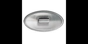 Titanium klikpad gematteerd zilver allergievrij 13 mm