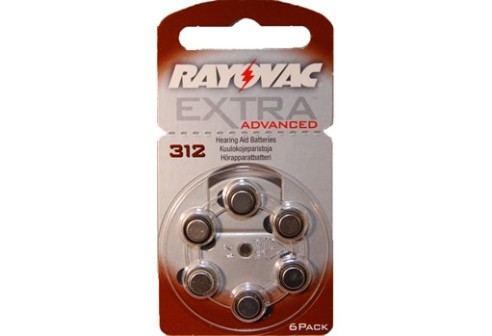 Batterij Rayovac Extra Advanced 312AU- 6XE / bruin