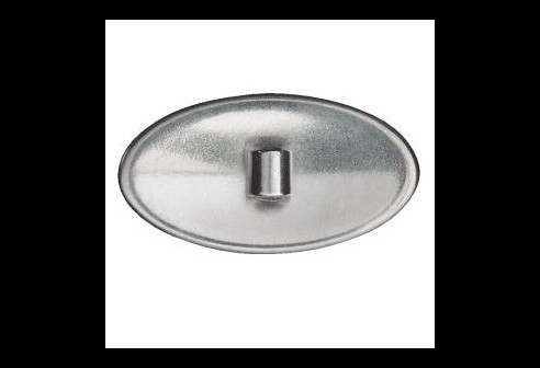 Titanium schroefpad gematteerd zilver allergievrij 13 mm