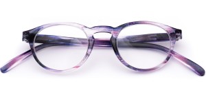 Leesbril kunststof lila/transparant