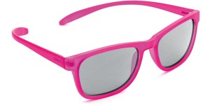 B&S zonnebril voor kinderen 10 tot 12 jaar roze met grijs glas, polariserend