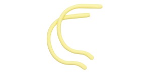 Siliconen kruloortip voor kinderen geel Ø 1,3 tot 1,4 mm