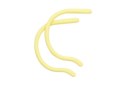 Siliconen kruloortip voor kinderen geel Ø 1,3 tot 1,4 mm