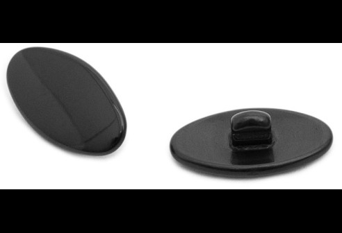 Titanium klikpad zwart allergievrij 13 mm