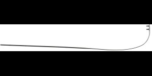 Monoblock veer voor glasbrillen beta-titanium zwart