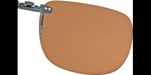 Voorhanger voor kunststof monturen, opklembaar 62 x 52 mm - Bruin, polariserend