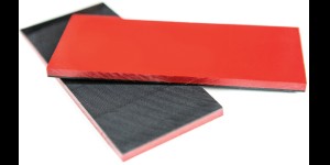 Acetaatplaten zwart/rood 150 x 6 x 65 mm