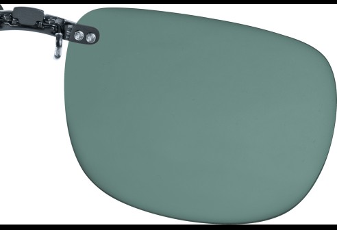 Voorhanger voor metalen monturen, opklembaar 56 x 46 mm - Groen, gepolariseerd