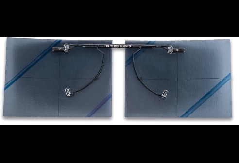 Voorhanger opklapbaar, zeer fijne uitvoering, maat M, zwart frame - Grijs, polariserend