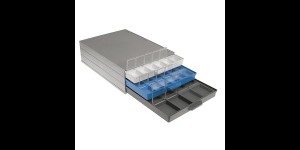 Onderdelenkast, met drie laden, incl. klapboxen