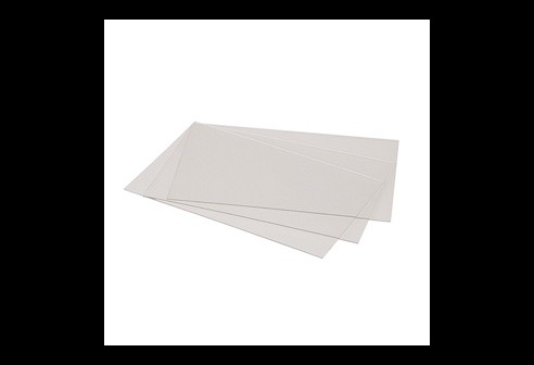 Acetaatplaten transparant 130 x 0,5 x 80 mm