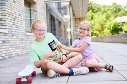 Sara transparant denim lichtblauw/donkerblauw, maat 42