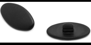 Titanium klikpad gematteerd zwart allergievrij 13 mm