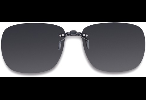 Voorhanger voor kunststof monturen, opklembaar 56 x 46 mm - Grijs, polariserend