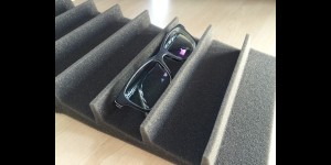 Schuimrubberinleg voor monturen donkergrijs, snijdbaar