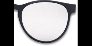 Polarisatie voorhanger zwart rond model zilver verspiegeld 85-90% 