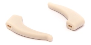 Milo & Me kids antislip oorhaakjes, licht taupe 