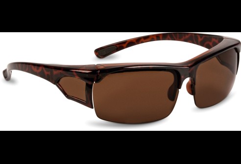 Overzetzonnebril havanna, incl. gele wisselglazen