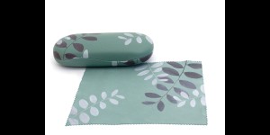 Etui Leaves met microvezeldoekje