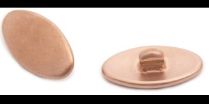 Titanium klikpad gematteerd rose goud allergievrij 13 mm