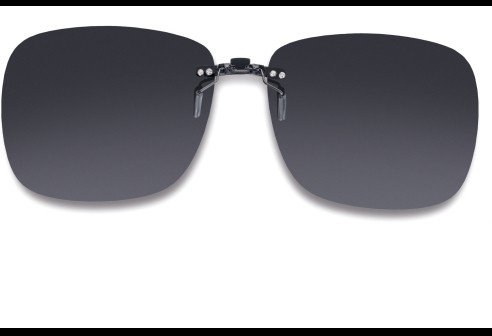 Voorhanger voor kunststof monturen, opklembaar 62 x 52 mm - Grijs, polariserend