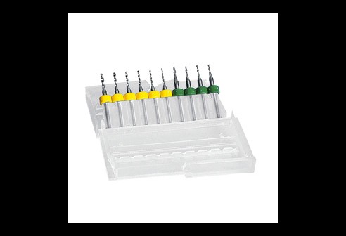 Boren- en frezenset voor kunststof glazen