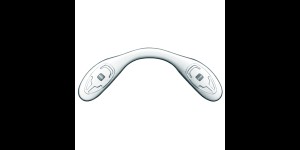 Siliconen zadelpad schroef halfhard 22 x 36,5 mm