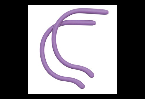 Siliconen kruloortip voor kinderen lila Ø 1,4 tot 1,5 mm