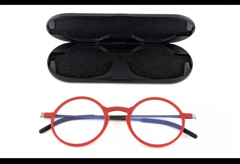 Ultradunne Leesbril mat rood