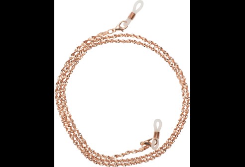 Brilkettingen Rome rose goudkleurig