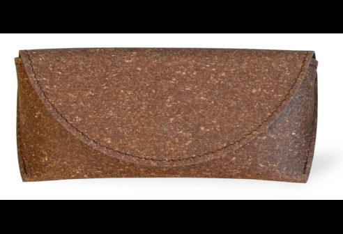 Duurzaam etui JOHAN bruin - gerecycled leerafval