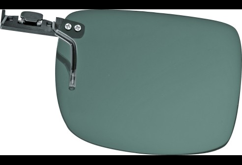 Voorhanger voor kunststof monturen, opklembaar 48 x 40 mm - Groen, polariserend