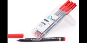 Glasmarkeer stiften fijnschrijver, rood