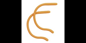 Siliconen kruloortip voor kinderen oranje Ø 1,3 tot 1,4 mm