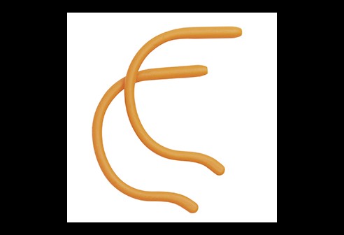 Siliconen kruloortip voor kinderen oranje Ø 1,3 tot 1,4 mm