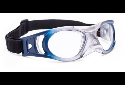 Sportbril Leader Bounce mat blauw - Transparant