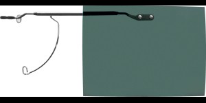 Voorhanger opklapbaar, zeer fijne uitvoering, maat M, zwart frame - Groen, polariserend