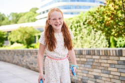 Sara transparant perzik/oudroze, maat 42