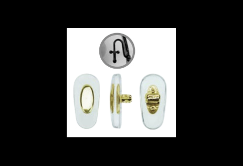  Siliconen insteek pads RayBan goud kern 16 mm