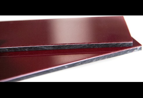 Acetaatplaten rood/wit/rookgrijs 150 x 6 x 65 mm